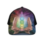 Seven Chakras Energy Print Black Mesh Trucker Cap