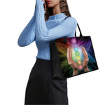 Seven Chakras Energy Print Canvas Tote Bag