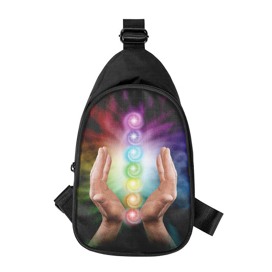 Seven Chakras Energy Print Chest Bag