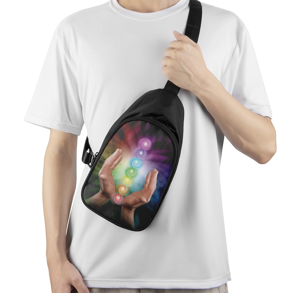 Seven Chakras Energy Print Chest Bag