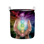 Seven Chakras Energy Print Collapsible Laundry Basket