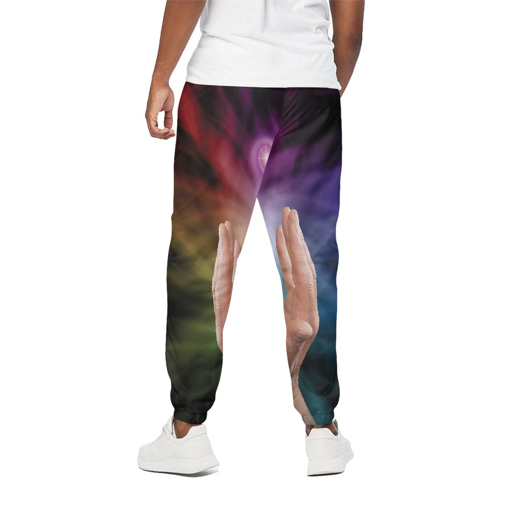 Seven Chakras Energy Print Cotton Pants