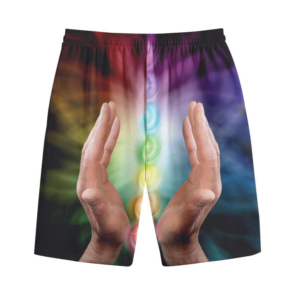 Seven Chakras Energy Print Cotton Shorts