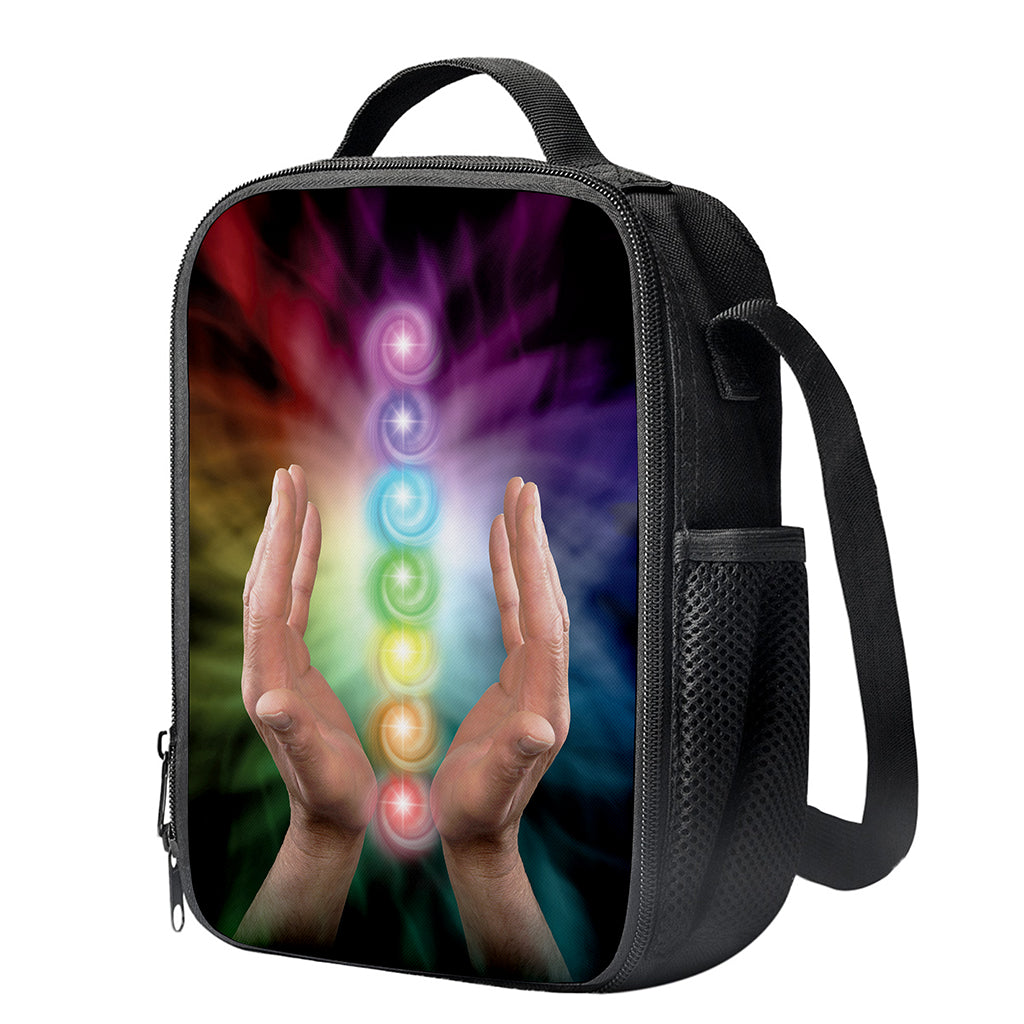 Seven Chakras Energy Print Crossbody Lunch Bag