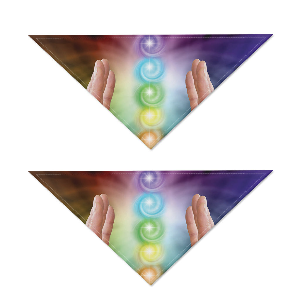 Seven Chakras Energy Print Dog Bandana