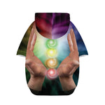 Seven Chakras Energy Print Dog Zip Up Hoodie