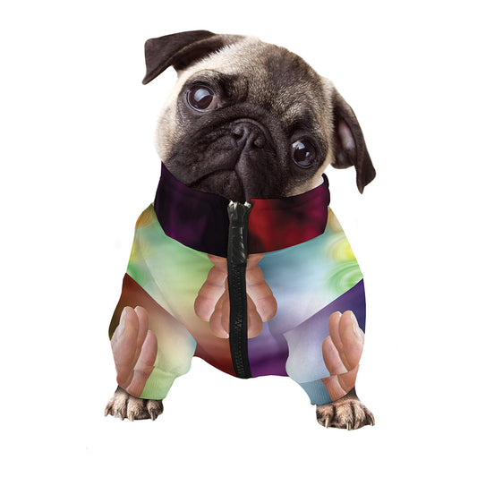 Seven Chakras Energy Print Dog Zip Up Jacket