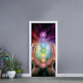 Seven Chakras Energy Print Door Sticker