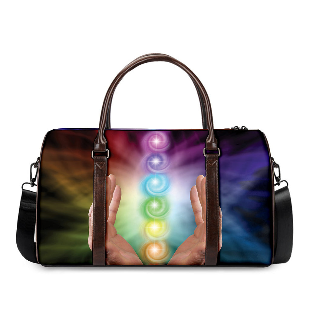 Seven Chakras Energy Print Duffle Bag
