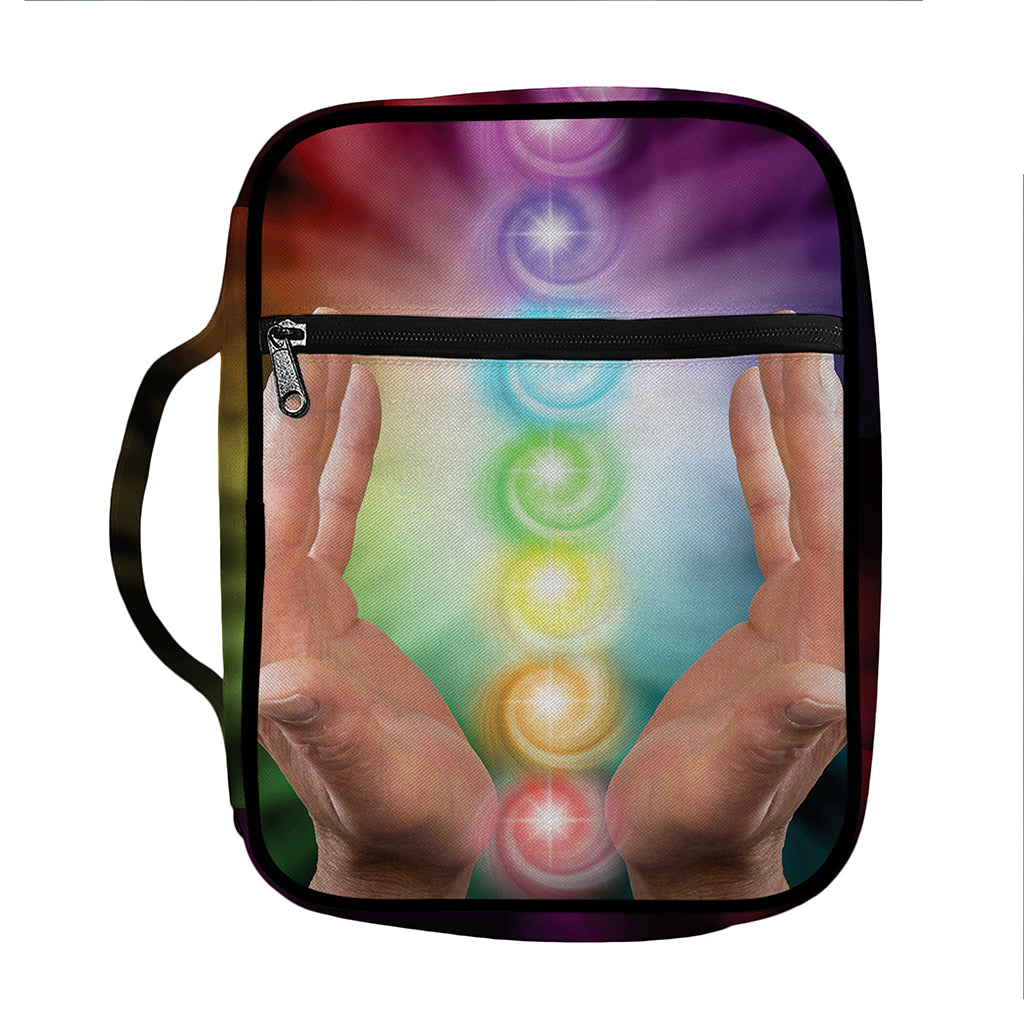 Seven Chakras Energy Print Front Pocket Bible Bag