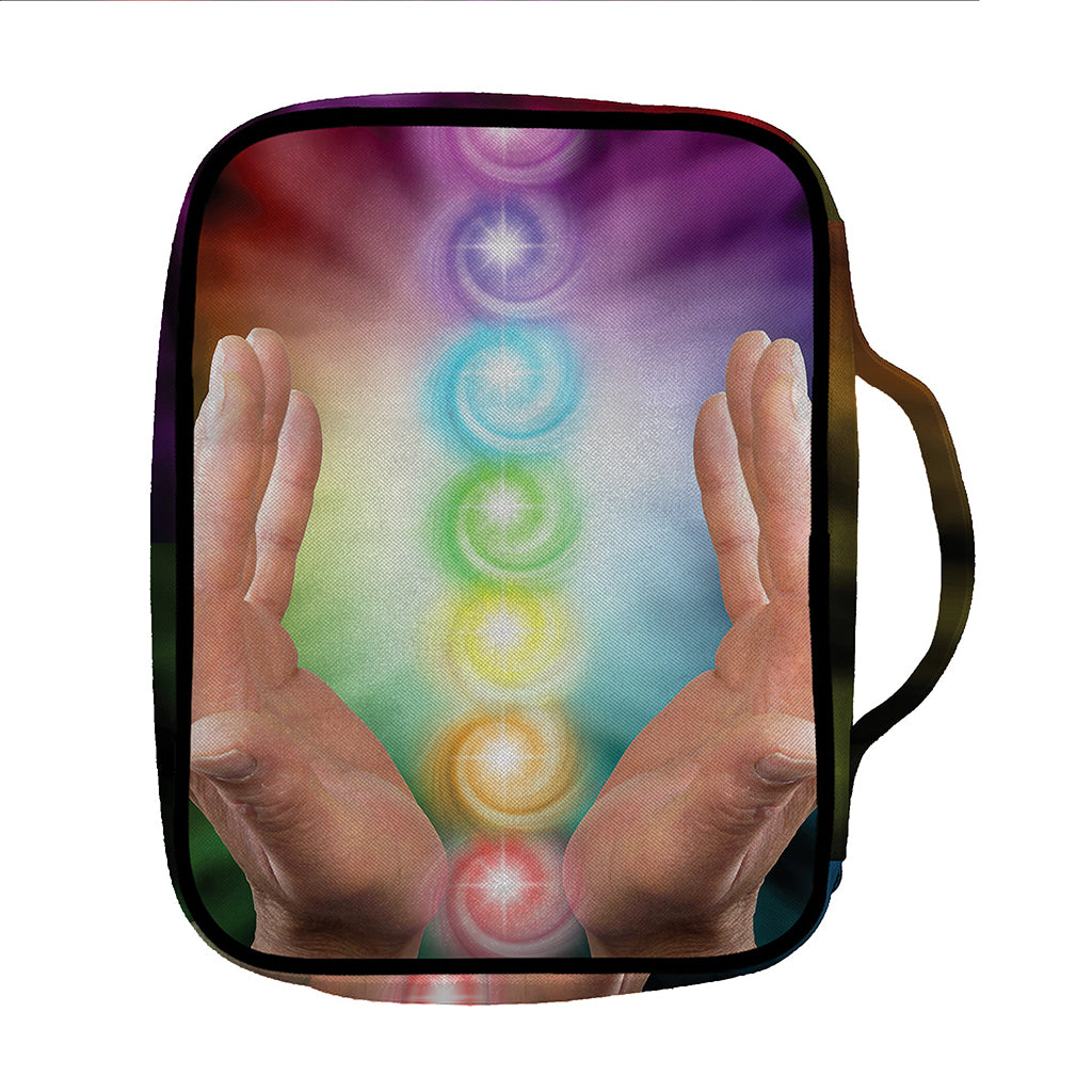 Seven Chakras Energy Print Front Pocket Bible Bag