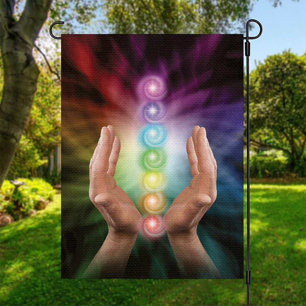 Seven Chakras Energy Print Garden Flag