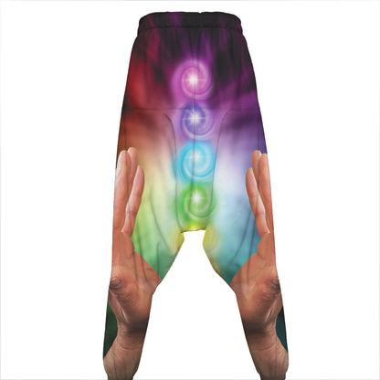 Seven Chakras Energy Print Hammer Pants