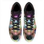 Seven Chakras Energy Print High Top Leather Sneakers
