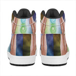 Seven Chakras Energy Print High Top Leather Sneakers