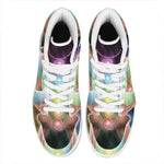 Seven Chakras Energy Print High Top Leather Sneakers