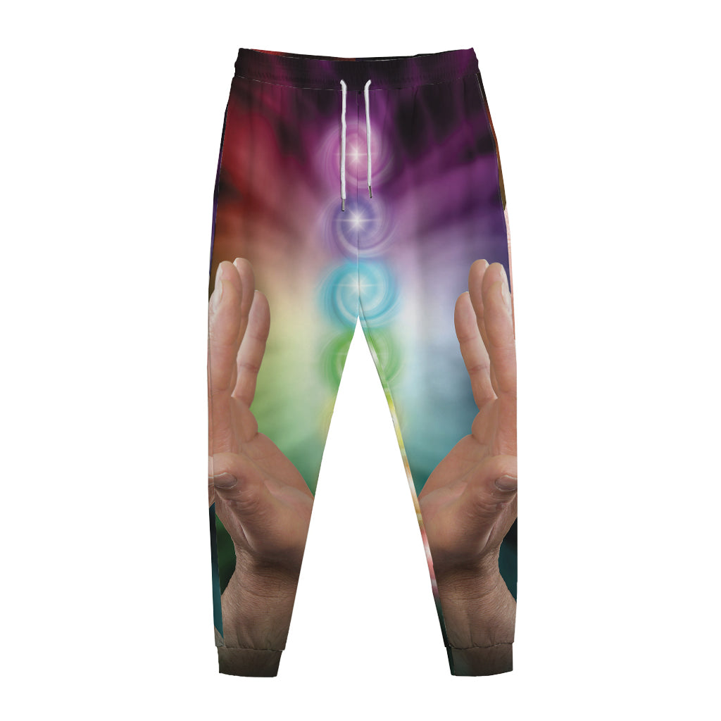 Seven Chakras Energy Print Jogger Pants