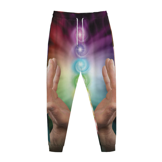 Seven Chakras Energy Print Jogger Pants