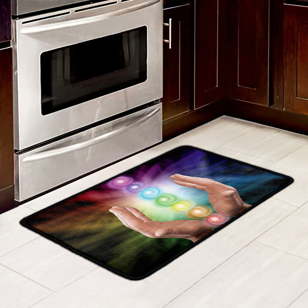 Seven Chakras Energy Print Kitchen Mat