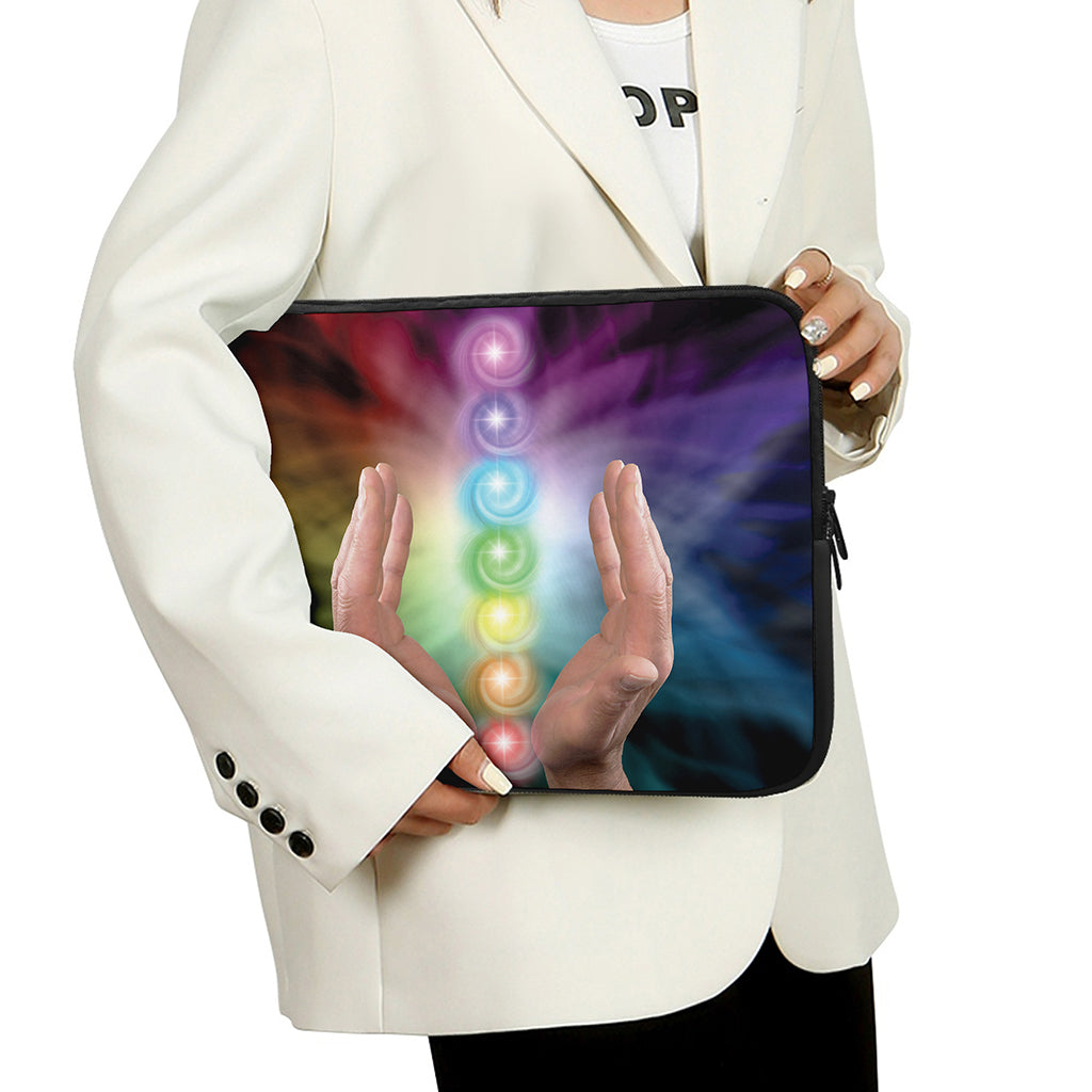 Seven Chakras Energy Print Laptop Sleeve