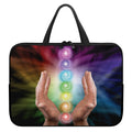 Seven Chakras Energy Print Laptop Sleeve With Handle