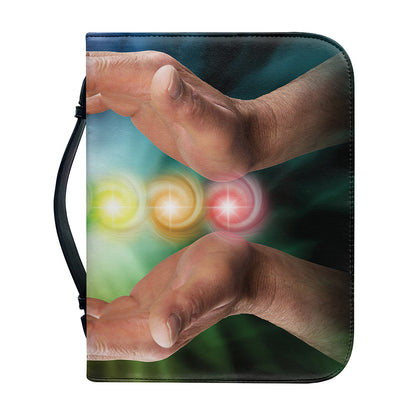 Seven Chakras Energy Print Leather Bible Cover