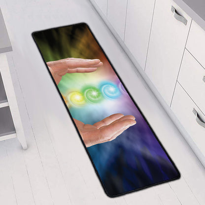 Seven Chakras Energy Print Long Kitchen Mat
