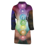 Seven Chakras Energy Print Men's Bathrobe