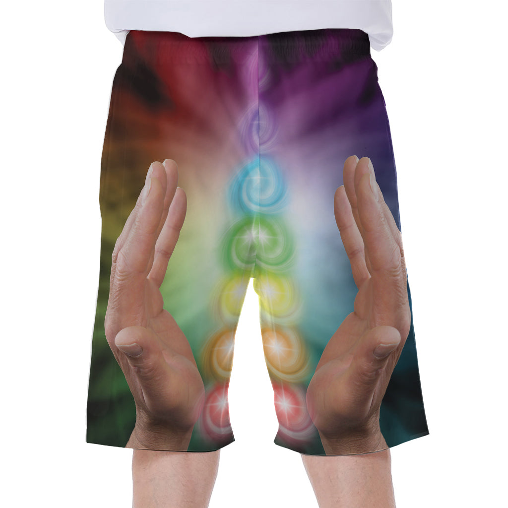 Seven Chakras Energy Print Men's Beach Shorts