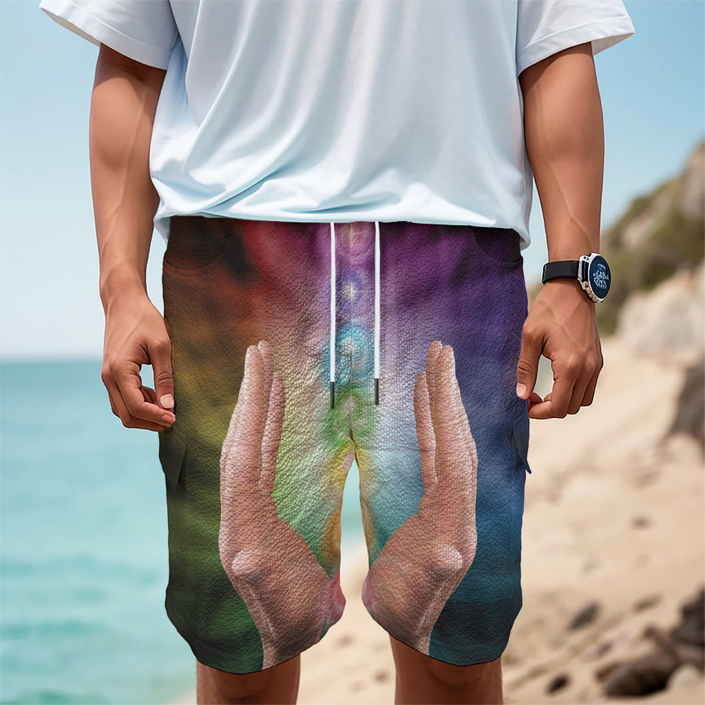 Seven Chakras Energy Print Men's Cargo Shorts