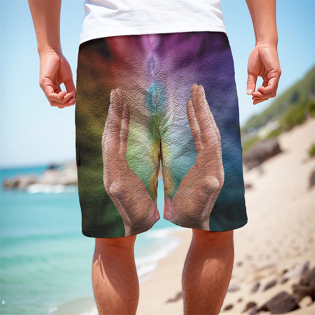 Seven Chakras Energy Print Men's Cargo Shorts