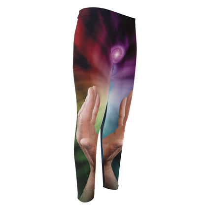 Seven Chakras Energy Print Men's Compression Pants