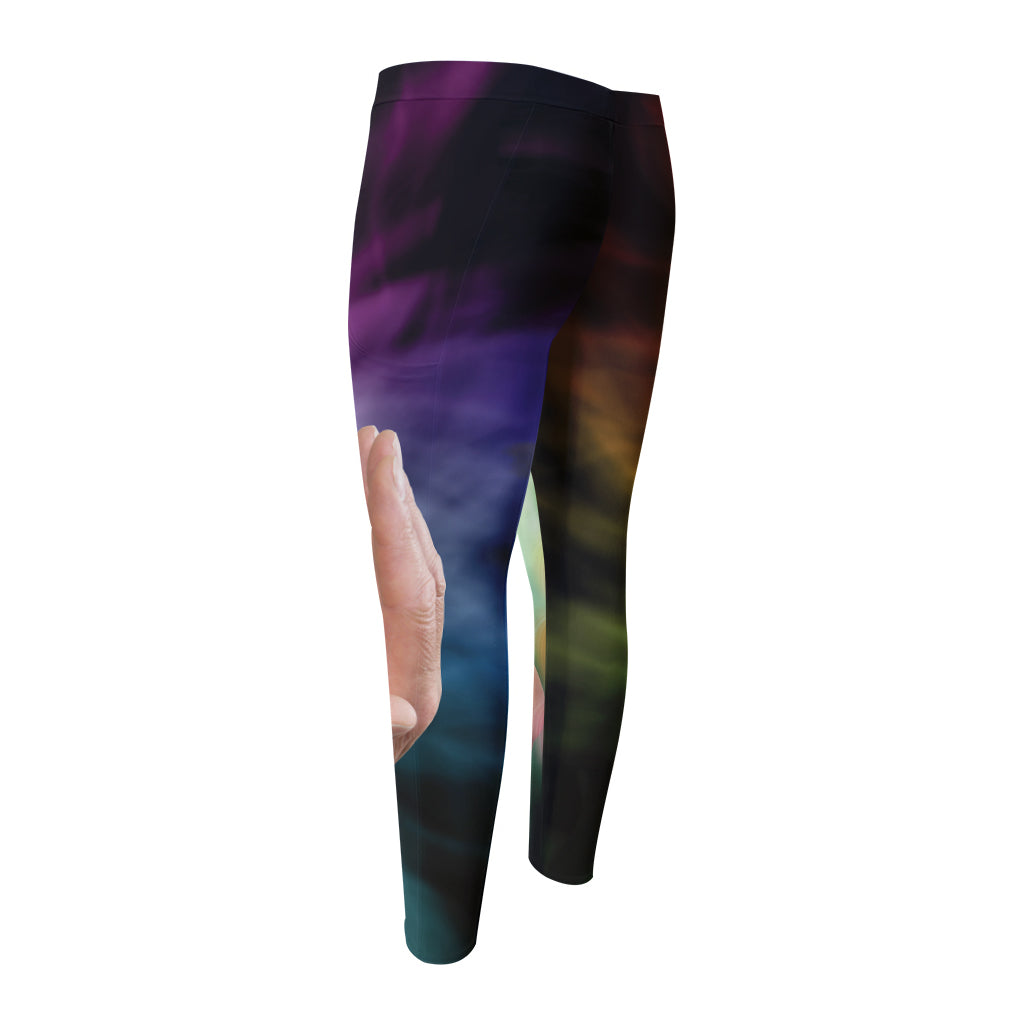 Seven Chakras Energy Print Men's Compression Pants