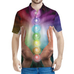 Seven Chakras Energy Print Men's Polo Shirt