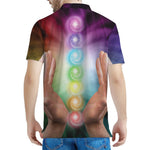 Seven Chakras Energy Print Men's Polo Shirt