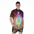 Seven Chakras Energy Print Men's Romper
