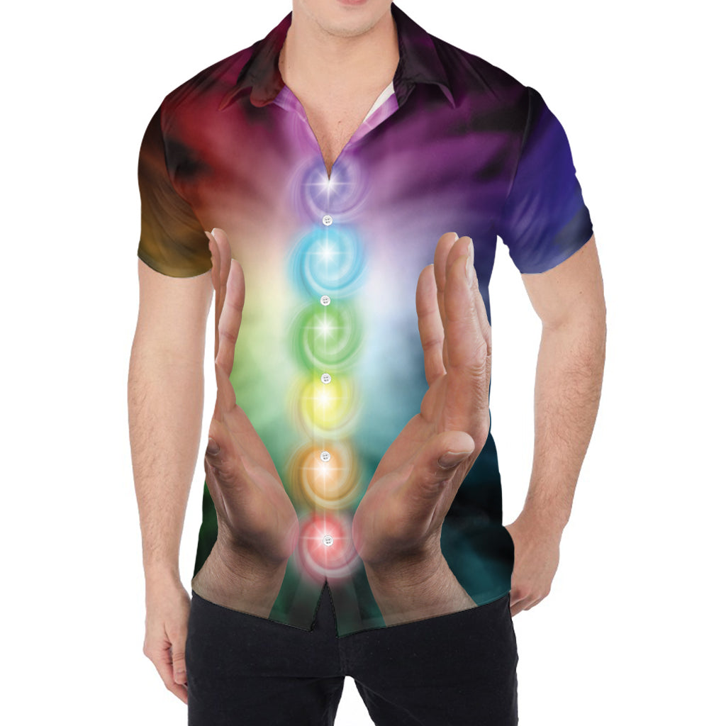 Seven Chakras Energy Print Men's Shirt