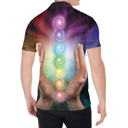 Seven Chakras Energy Print Men's Shirt