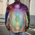 Seven Chakras Energy Print Men's Shirt Jacket
