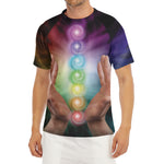 Seven Chakras Energy Print Men's Short Sleeve Rash Guard