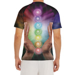 Seven Chakras Energy Print Men's Short Sleeve Rash Guard