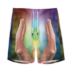 Seven Chakras Energy Print Men's Sports Shorts