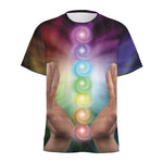Seven Chakras Energy Print Men's Sports T-Shirt