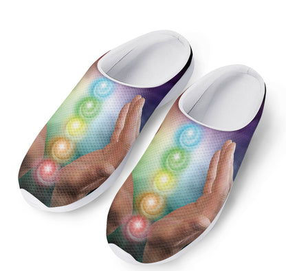 Seven Chakras Energy Print Mesh Casual Shoes