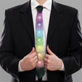Seven Chakras Energy Print Necktie