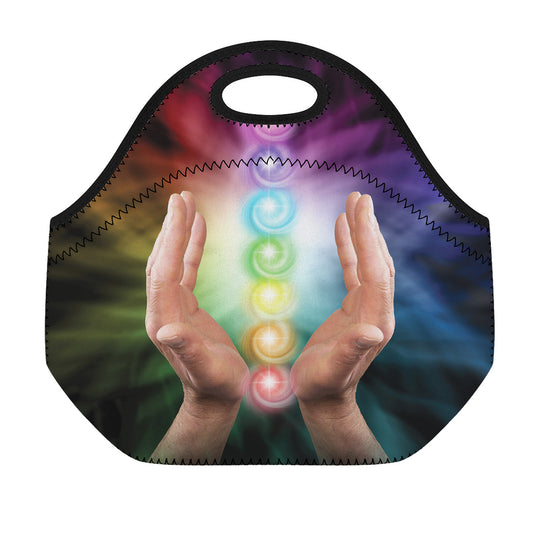 Seven Chakras Energy Print Neoprene Lunch Bag
