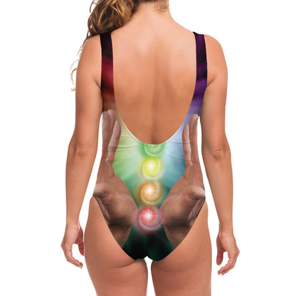 Seven Chakras Energy Print One Piece Swimsuit