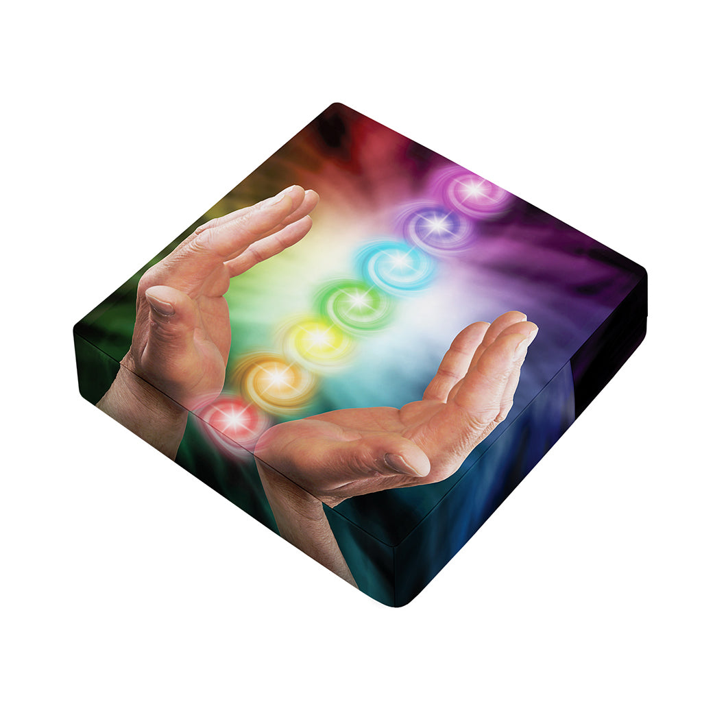 Seven Chakras Energy Print Outdoor Seat Cushion Cover