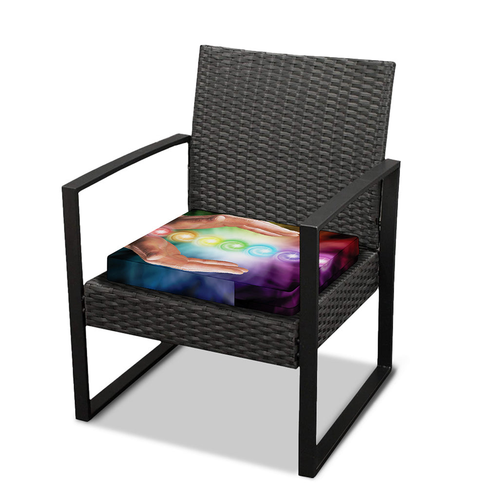 Seven Chakras Energy Print Outdoor Seat Cushion Cover
