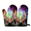 Seven Chakras Energy Print Oven Mitts